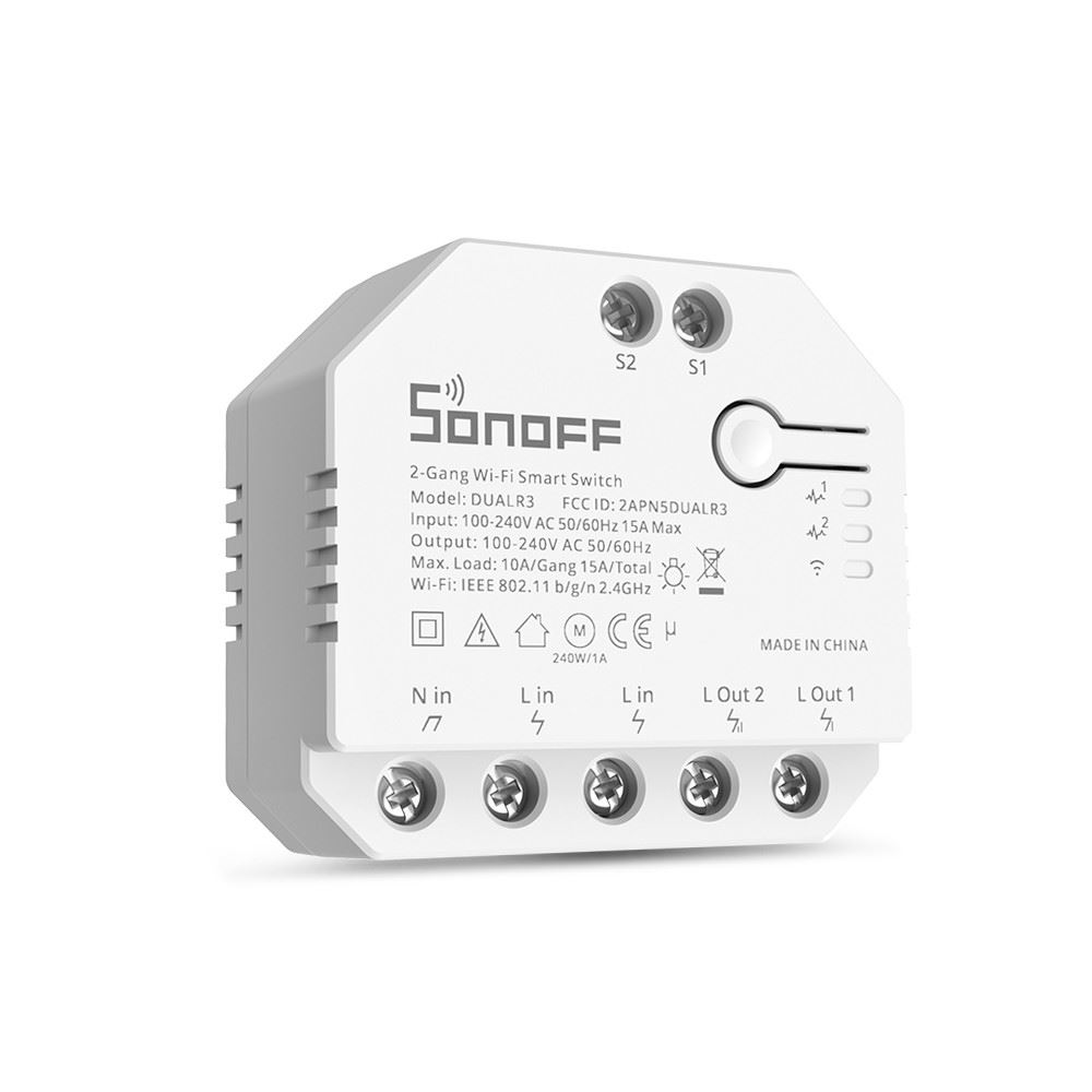 Sonoff Dual R3 Wi-Fi-s okosrelé (SON-REL-DUA-R3)