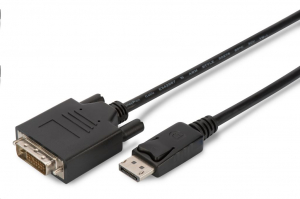Assmann Display Port -> DVI-D átalakító kábel fekete 2m (AK-340301-020-S)