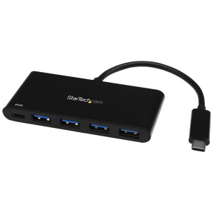 StarTech.com 4 portos USB 3.0 Hub fekete (HB30C4AFPD)