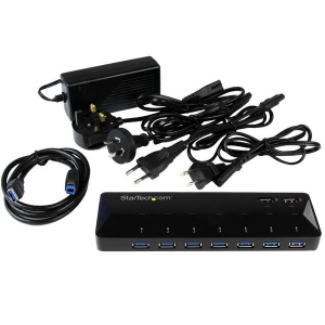 StarTech.com 7 portos USB 3.0 Hub fekete (ST93007U2C)