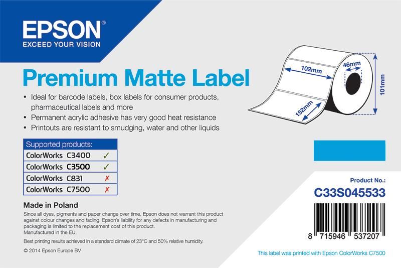 Epson prémium címke (C33S045533)