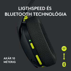 Logitech G435 LIGHTSPEED vezeték nélküli Gaming headset fekete (981-001050)
