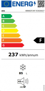 AEG ABB682F1NF beépíthető fagyasztószekrény