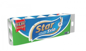 Lilla Duo Star Trio toalettpapír, 3 rétegű 10 tekercses (KTC30101381)