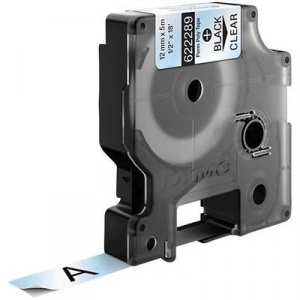 Feliratozó szalag DYMO IND RHINO 622289 Poliészter Szalagszín: Átlátszó Szövegszín:Fekete 12 mm 5.5 m