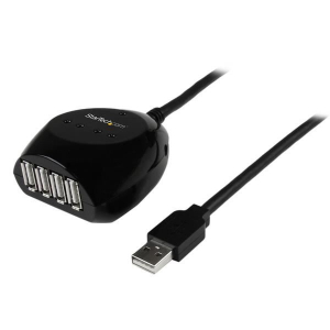 StarTech.com 4 portos USB 2.0 Hub fekete (USB2EXT4P15M)