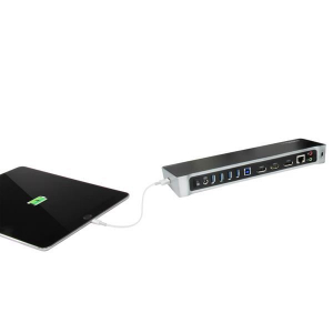 StarTech.com dokkoló állomás fekete-ezüst (USB3DOCKH2DP)