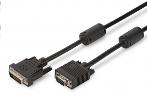 Assmann DVI-I -> VGA adapterkábel fekete 2m (AK-320300-020-S)