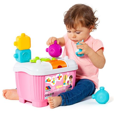 Molto: Play & Sense baba fejlesztő ládika pink színben (21521)