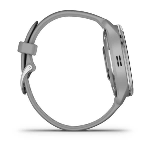 Garmin Venu 2 Plus púderszürke ezüst kerettel, és púderszürke szilikon szíjjal (010-02496-10)