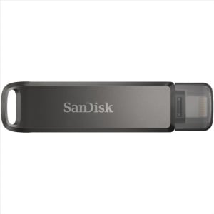 Pen Drive 128GB Type-C / Lightning SanDisk iXpand Flash Drive Luxe fekete (SDIX70N-128G-GN6NE / 186553)