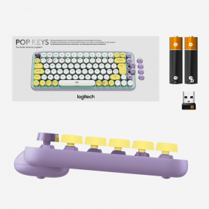Logitech POP Keys vezeték nélküli US billentyűzet Daydream - mentaszínű-lila (920-010736)