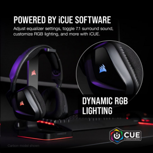 Corsair Gaming Void Elite RGB Carbon 7.1 Surround Sound Premium Gaming Headset fekete