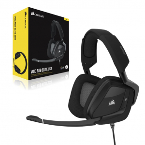 Corsair Gaming Void Elite RGB Carbon 7.1 Surround Sound Premium Gaming Headset fekete