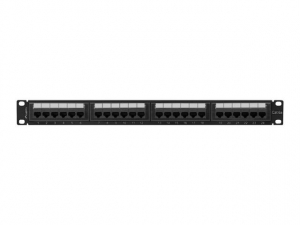 Lanberg Patch panel CAT6A UTP 24 PORT 1U 19" fekete (PPUA-1024-B)