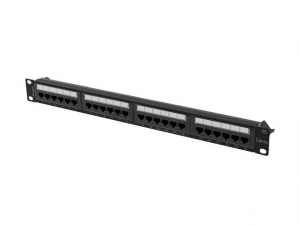 Lanberg Patch panel CAT6A UTP 24 PORT 1U 19" fekete (PPUA-1024-B)