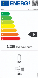 Beko BLSA210M3SN be&eacute;p&iacute;thető fagyaszt&oacute; n&eacute;lk&uuml;li hűtőszekr&eacute;ny feh&eacute;r