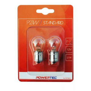 Powertec Standard BA15s 21W halogén izzó 12V (biszter) (72PTZ14-02B)