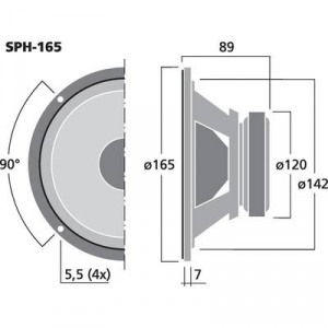 Monacor SPH-165 6.5 coll Hangszóró 8 ?