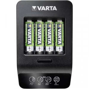 Varta LCD Smart-Plus NiMH Mikro (AAA), Ceruza (AA) Hengeres akku töltő Akkukkal