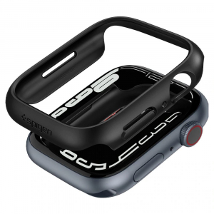Spigen Thin Fit Apple Watch Series 7 (41mm) tok fekete (ACS04184)