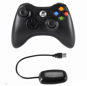 PRC vezet&eacute;k n&eacute;lk&uuml;li Xbox 360 kontroller PC adapterrel fekete (PRCX360PCWLSSBK)