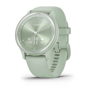 Garmin vívomove Sport cool mint szilikon szíjjal ezüst órakerettel (010-02566-03)