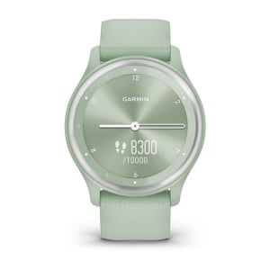 Garmin vívomove Sport cool mint szilikon szíjjal ezüst órakerettel (010-02566-03)