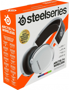 SteelSeries Arctis 7+ vezeték nélküli mikrofonos fejhallgató fehér (61461)