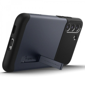 Spigen Slim Armor Samsung Galaxy S22 Plus 5G tok Metal Slate - fekete-kék (ACS03978)
