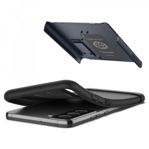 Spigen Slim Armor Samsung Galaxy S22 Plus 5G tok Metal Slate - fekete-kék (ACS03978)