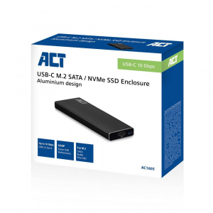 ACT AC1605 k&uuml;lső M.2 NVMe SSD h&aacute;z fekete