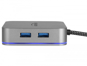 Delock USB-C dokkoló állomás mobil eszközökhöz 4K - HDMI / Hub / LAN / PD 3.0 LED kijelzővel (87742)
