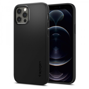 Spigen Thin Fit  Apple iPhone 12/12 Pro tok fekete (ACS01696)