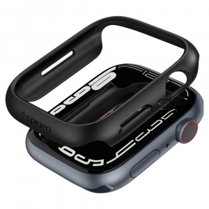 Spigen Thin Fit Apple Watch Series 7 (45mm) tok fekete (ACS04174)