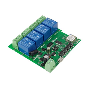 SmartWise Wi-Fi + RF négy áramkörös okos kapcsoló relé (SMW-REL-532V-4RF-R2)