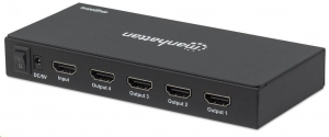 Manhattan AV elosztó splitter HDMI 2.0 1x4 4K*2K UHD 60Hz HDR (207805)
