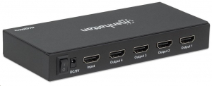 Manhattan AV elosztó splitter HDMI 2.0 1x4 4K*2K UHD 60Hz HDR (207805)