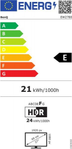 27" BenQ EW2780 LED monitor fekete (9H.LJ4LA.TSE)