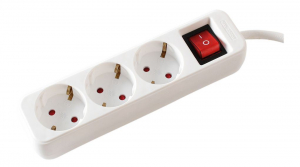 Value 3 vill&aacute;sdug&oacute; CEE 7 (EU) eloszt&oacute; 6m feh&eacute;r (19.99.1078)