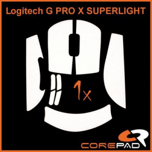 Corepad Soft Grips Logitech G PRO X SUPERLIGHT eg&eacute;rbevonat feh&eacute;r (CG70200)