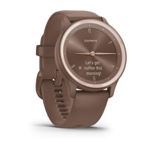 Garmin vívomove Sport kakaó szilikon szíjjal barackarany órakerettel (010-02566-02)