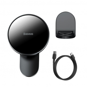 Baseus Big Energy autós tartó 15 W-os induktív töltővel iPhone 12 sorozathoz fekete (WXJN-01)