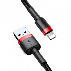 Baseus Cafule USB / Lightning töltőkábel 2m fekete-piros (CALKLF-C19)