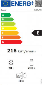 Bosch KIV87VFE0 beépíthető alulfagyasztós hűtőszekrény
