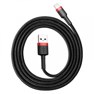 Baseus Cafule USB-Lightning töltőkábel  2.4A 1 m fekete-piros (CALKLF-B19)