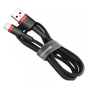 Baseus Cafule USB-Lightning töltőkábel  2.4A 1 m fekete-piros (CALKLF-B19)