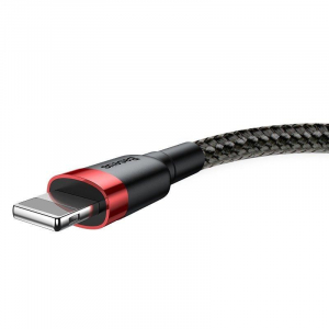 Baseus Cafule USB-Lightning töltőkábel  2.4A 1 m fekete-piros (CALKLF-B19)