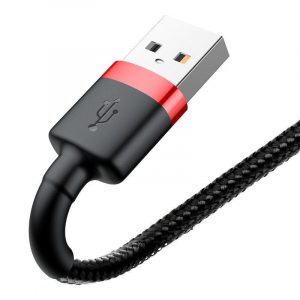 Baseus Cafule USB-Lightning töltőkábel  2.4A 1 m fekete-piros (CALKLF-B19)