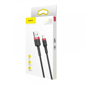 Baseus Cafule USB-Lightning töltőkábel  2.4A 1 m fekete-piros (CALKLF-B19)